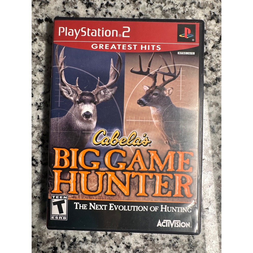 PlayStation 2 PS2 Cabelas Big Game Hunter Greatest‎ Hits Game Disc Case Manual